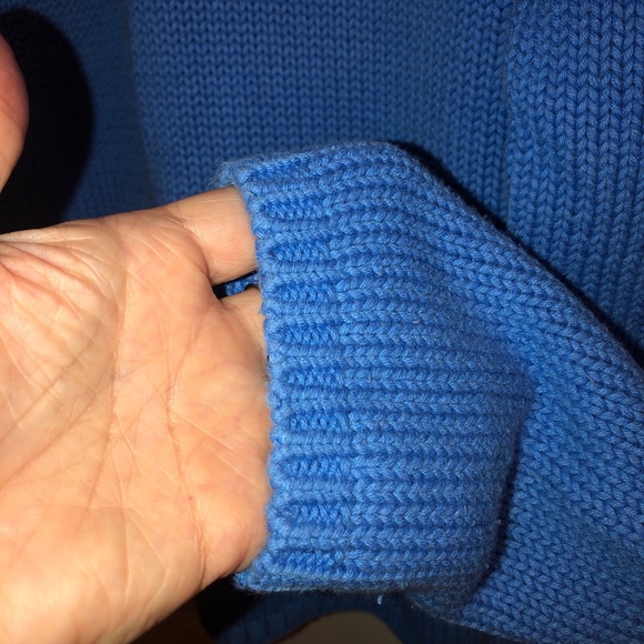 Talbots cotton sweater. Size XL. Vintage vneck shaker style sweater - Picture 8 of 10